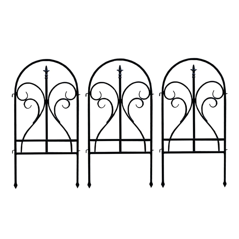 住まいスタイル イージーフェンス フィニアル 3枚組 ブラック IPN-7029F-3P 1セット（ご注文単位1セット）【直送品】