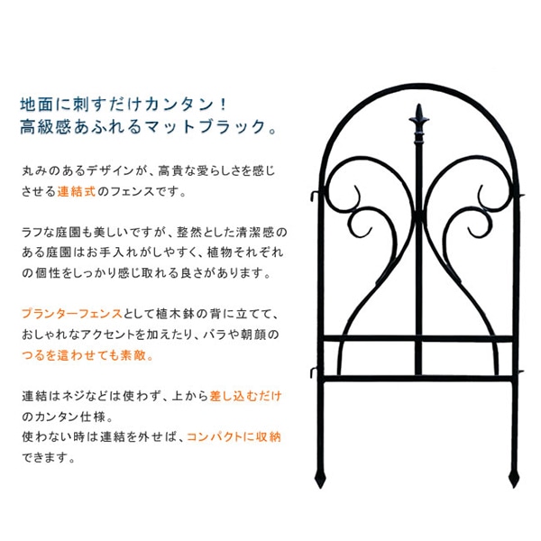 住まいスタイル イージーフェンス フィニアル 3枚組 ブラック IPN-7029F-3P 1セット(ご注文単位1セット)【直送品】
