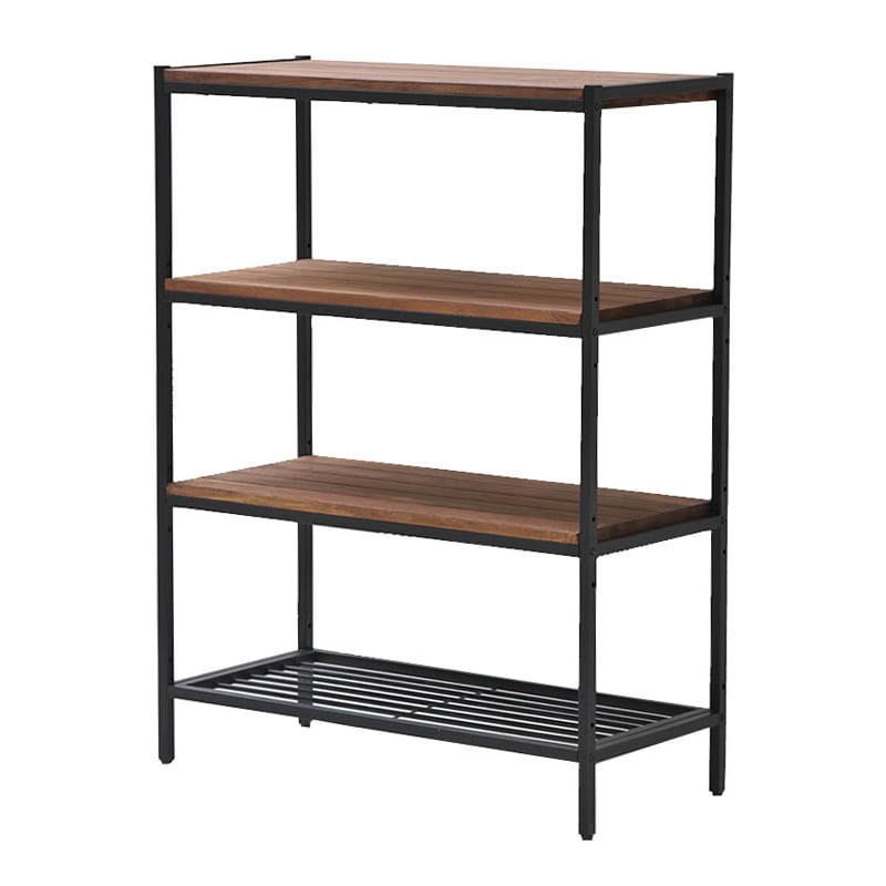 住まいスタイル ブリック 天然木製シェルフ 4段 PR-860-4BRN 1個（ご注文単位1個）【直送品】