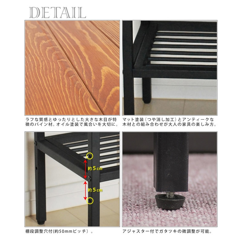 住まいスタイル ブリック 天然木製サイドテーブル ブラウン PT-400BRN 1台(ご注文単位1台)【直送品】