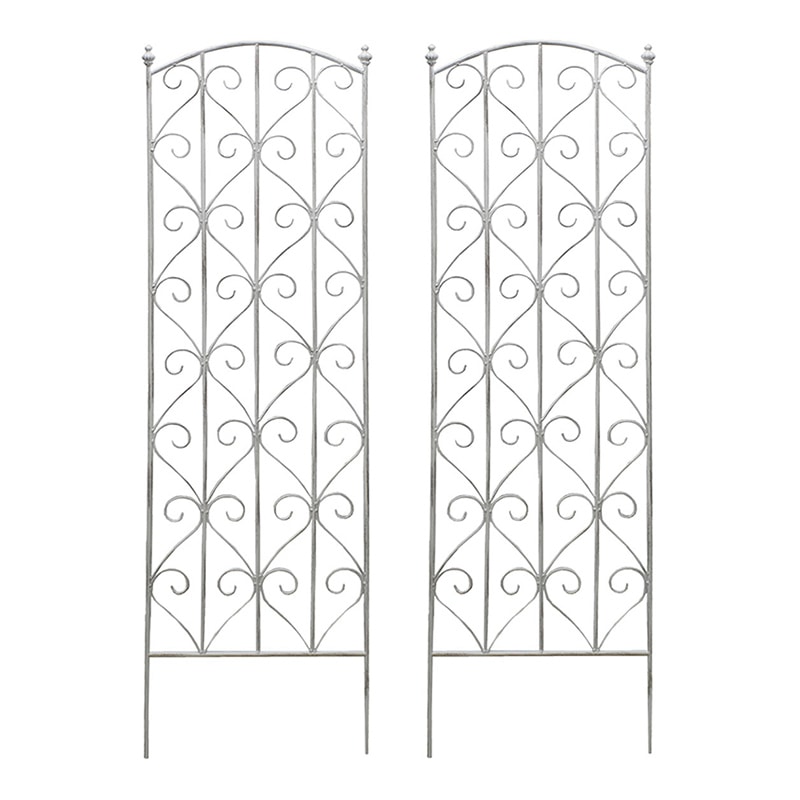 住まいスタイル ブランティーク ホワイトアイアントレリス 2枚組 SPL-8923WHT 1セット（ご注文単位1セット）【直送品】