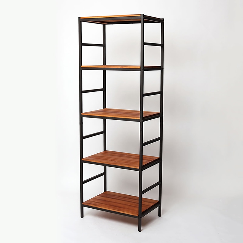 住まいスタイル ブリックラック 5段 60×40×175 ブラウン PRU-6040175 1個（ご注文単位1個）【直送品】