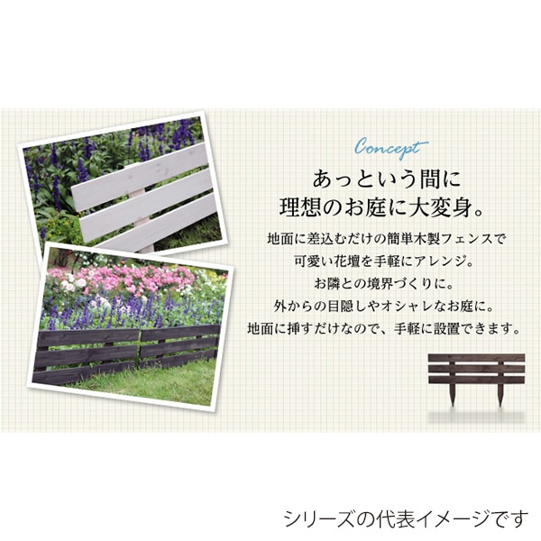 住まいスタイル 木製スティックフェンス ボーダー 3枚組 ホワイト JSBF-8045WHT-3P 1セット（ご注文単位1セット）【直送品】