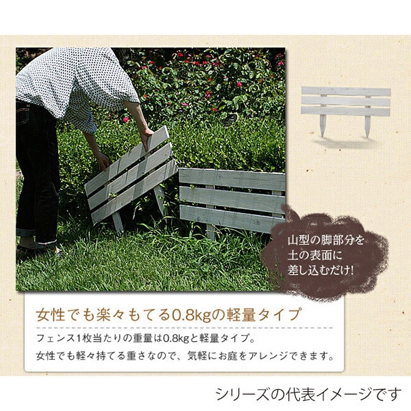住まいスタイル 木製スティックフェンス ボーダー 3枚組 ホワイト JSBF-8045WHT-3P 1セット（ご注文単位1セット）【直送品】