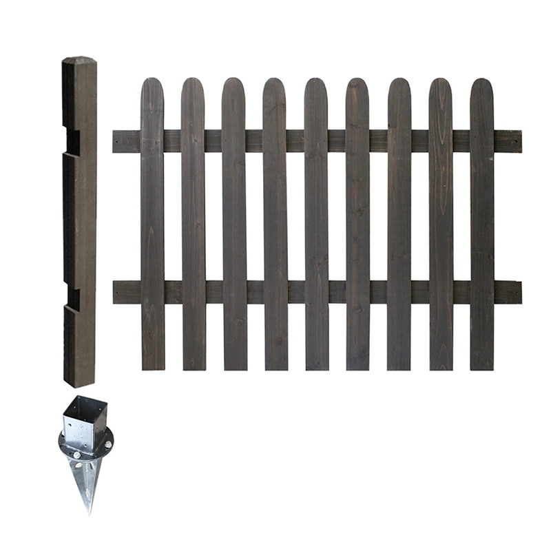住まいスタイル ピケットフェンス ストレート 土中用 連結セット ダークブラウン SFPS1200E-UB-DBR 1セット（ご注文単位1セット）【直送品】