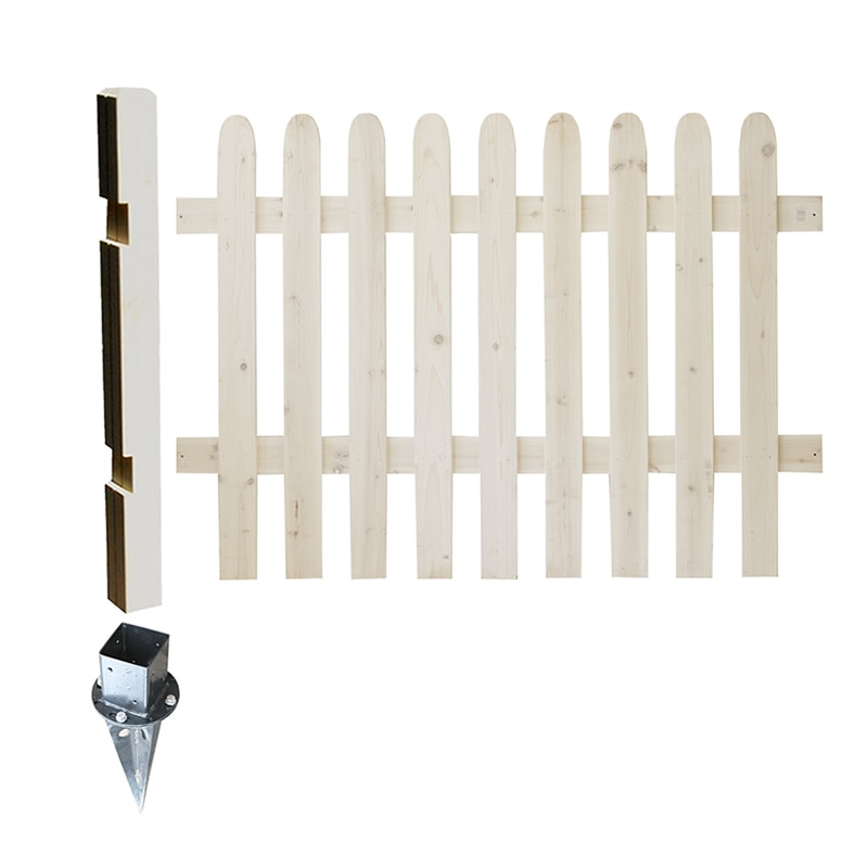 住まいスタイル ピケットフェンス ストレート 土中用 連結セット ホワイト SFPS1200E-UB-WHT 1セット（ご注文単位1セット）【直送品】