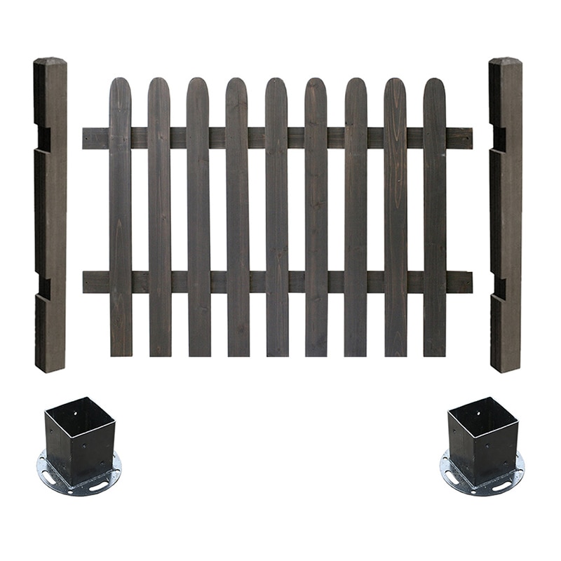 住まいスタイル ピケットフェンス ストレート 平地用 基本セット ダークブラウン SFPS1200F-HB-DBR 1セット（ご注文単位1セット）【直送品】