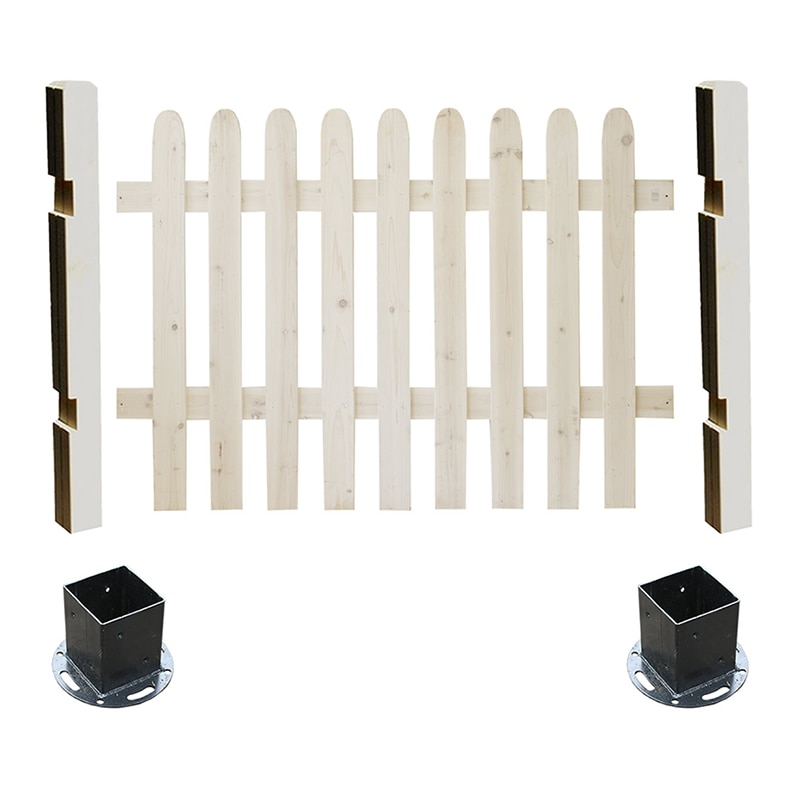 住まいスタイル ピケットフェンス ストレート 平地用 基本セット ホワイト SFPS1200F-HB-WHT 1セット（ご注文単位1セット）【直送品】
