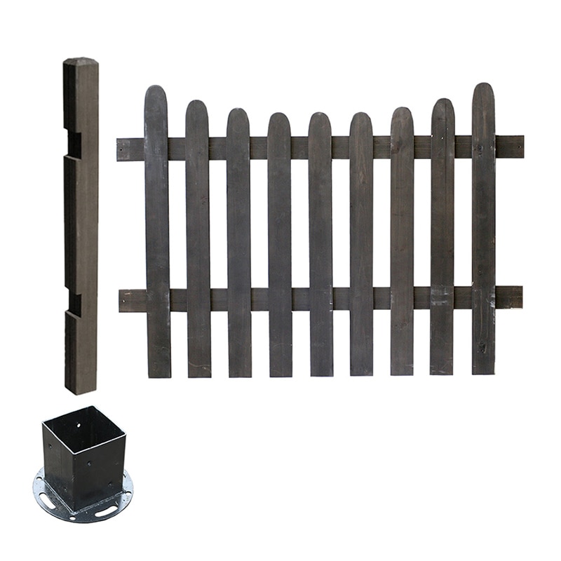 住まいスタイル ピケットフェンス U型 平地用 連結セット ダークブラウン SFPU1200E-HB-DBR 1セット（ご注文単位1セット）【直送品】