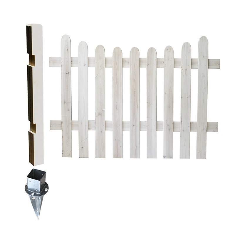 住まいスタイル ピケットフェンス U型 土中用 連結セット ホワイト SFPU1200E-UB-WHT 1セット（ご注文単位1セット）【直送品】