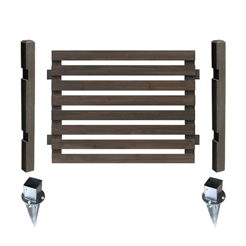 住まいスタイル ボーダーフェンス スプレッド 土中用 基本セット ダークブラウン SFBF1000F-UB-DBR 1セット（ご注文単位1セット）【直送品】