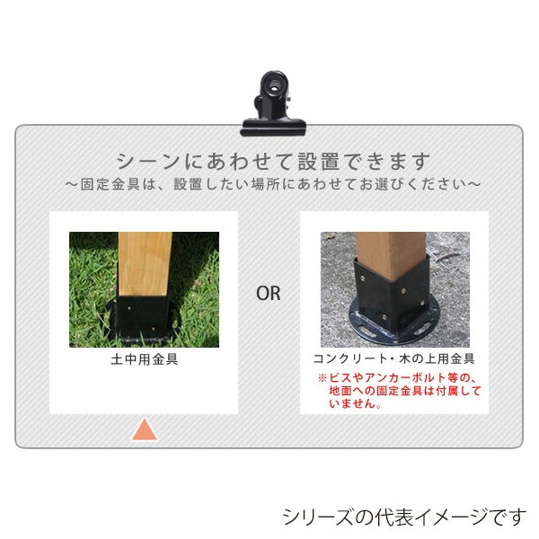 住まいスタイル ボーダーフェンス スプレッド 土中用 基本セット ダークブラウン SFBF1000F-UB-DBR 1セット(ご注文単位1セット)【直送品】