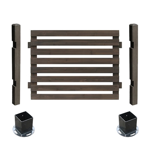 住まいスタイル ボーダーフェンス スプレッド 平地用 基本セット ダークブラウン SFBF1000F-HB-DBR 1セット（ご注文単位1セット）【直送品】