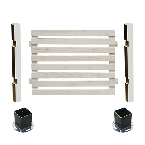 住まいスタイル ボーダーフェンス スプレッド 平地用 基本セット ホワイト SFBF1000F-HB-WHT 1セット（ご注文単位1セット）【直送品】