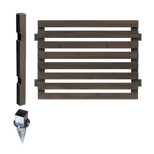 住まいスタイル ボーダーフェンス スプレッド 土中用 連結セット ダークブラウン SFBF1000E-UB-DBR 1セット（ご注文単位1セット）【直送品】