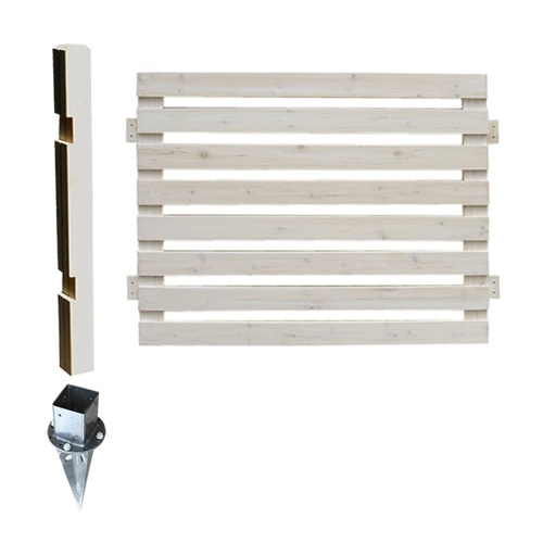 住まいスタイル ボーダーフェンス スプレッド 土中用 連結セット ホワイト SFBF1000E-UB-WHT 1セット（ご注文単位1セット）【直送品】