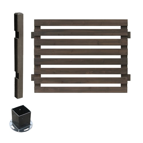 住まいスタイル ボーダーフェンス スプレッド 平地用 連結セット ダークブラウン SFBF1000E-HB-DBR 1セット（ご注文単位1セット）【直送品】