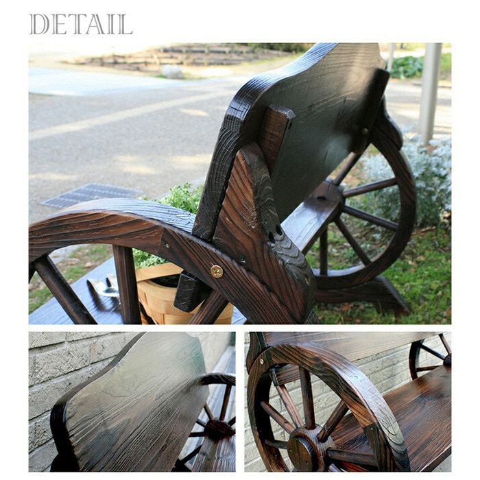 住まいスタイル 車輪ベンチ&テーブル 3点セット ベンチ小 ダークブラウン WBT650-3PSET-DBR 1セット（ご注文単位1セット）【直送品】