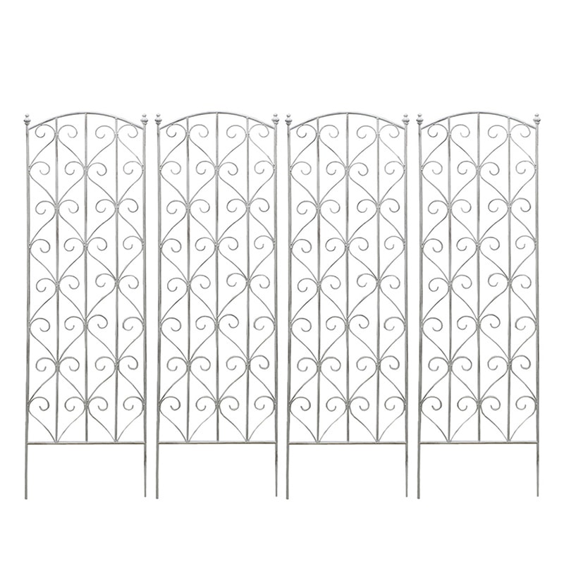 住まいスタイル ブランティーク ホワイトアイアントレリス 4枚組 SPL-8923-4-WHT 1セット（ご注文単位1セット）【直送品】