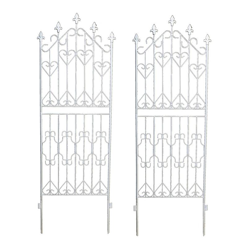 住まいスタイル アイアンフェンス 150 ロータイプ 2枚組 ホワイト DF009L-2P-WHT 1セット（ご注文単位1セット）【直送品】