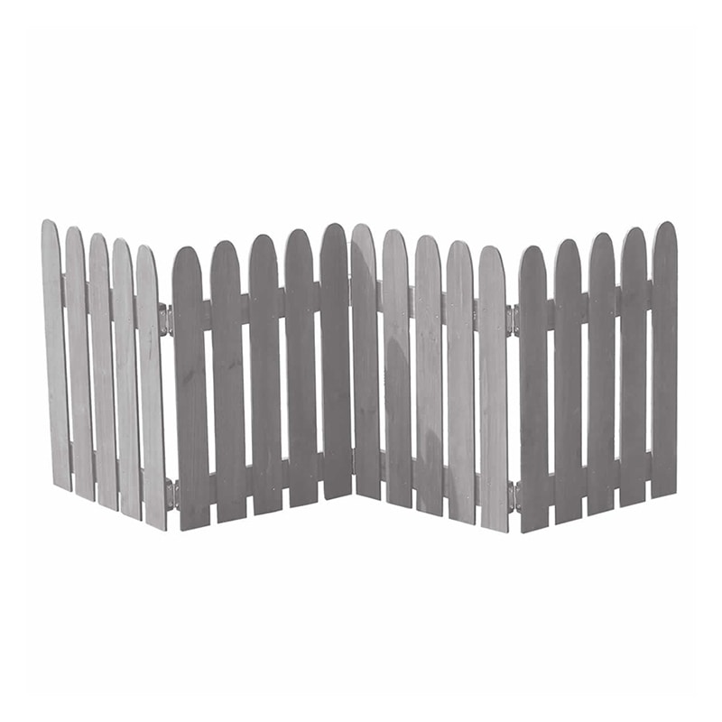 住まいスタイル 折り畳めるウッドミニフェンス 縦ストライプ 1枚 幅120cm グレー WF-120F-GRY 1個（ご注文単位1個）【直送品】
