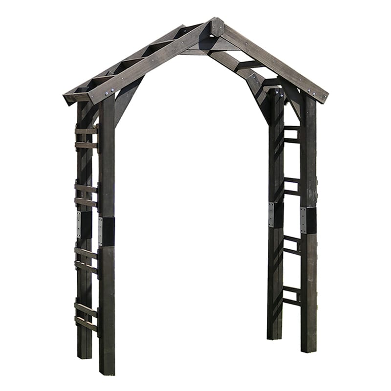 住まいスタイル 天然木製三角アーチ ウッドチャーチ アーチ単品 ダークブラウン TR-2100DBR 1台（ご注文単位1台）【直送品】