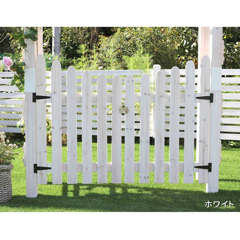 住まいスタイル 天然木製三角アーチ ウッドチャーチ ゲート単品 ホワイト TR-GT-WHT 1個(ご注文単位1個)【直送品】