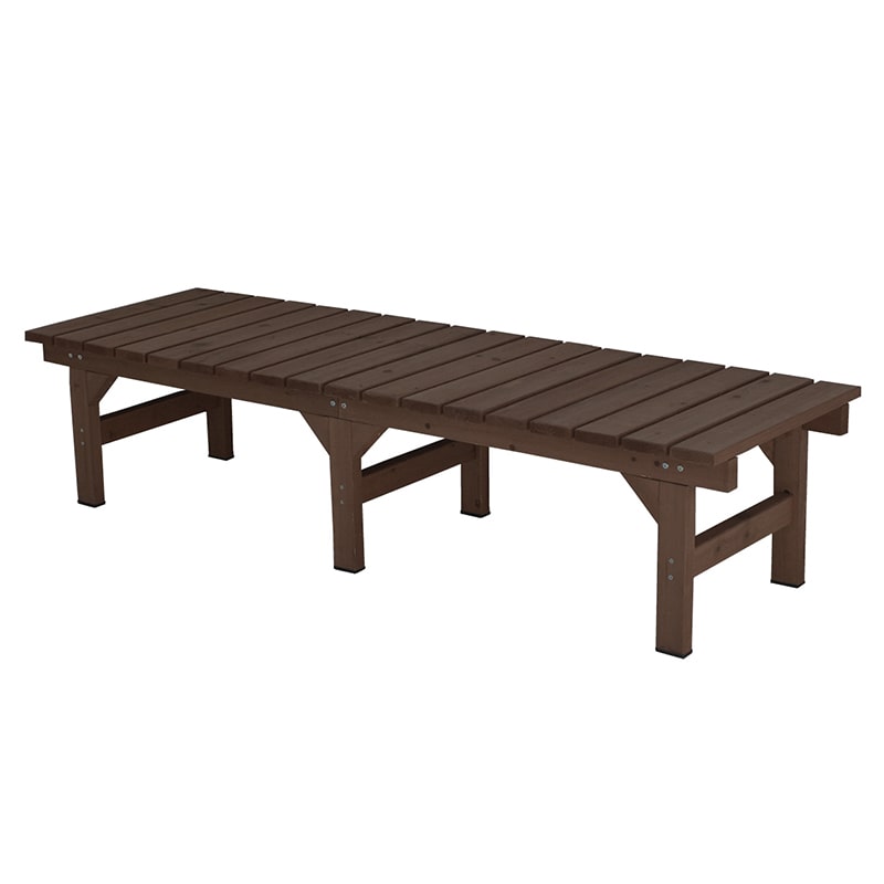 住まいスタイル ユニット縁台ベンチ ひより 174×55 ダークブラウン DE-17455DBR 1台（ご注文単位1台）【直送品】