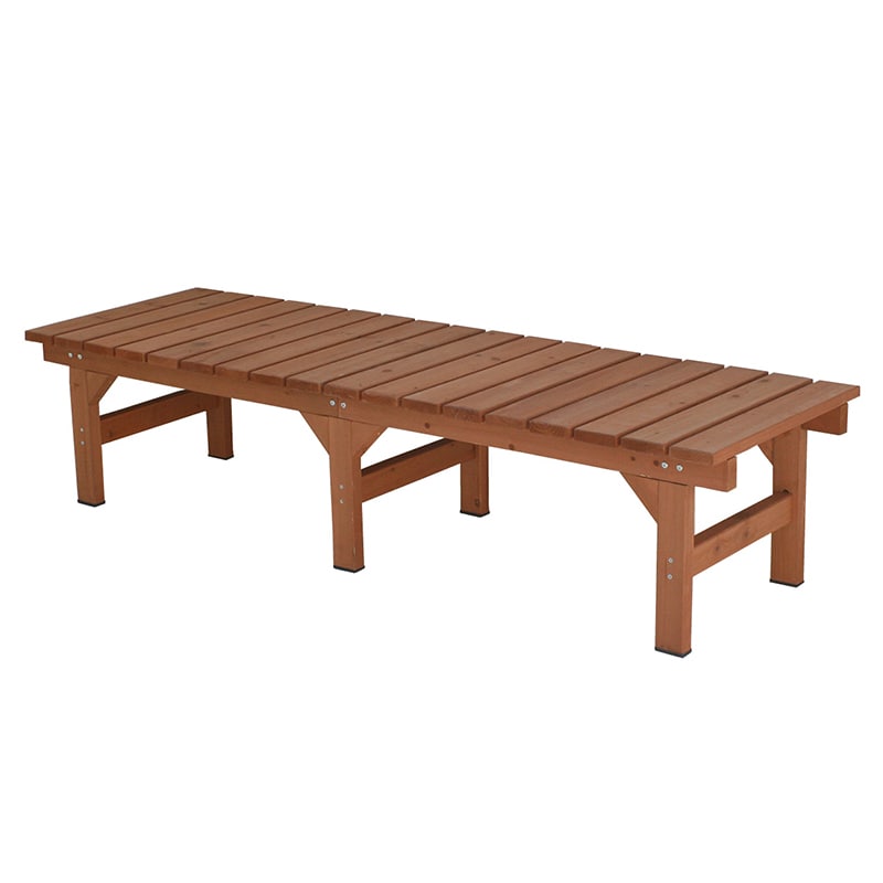 住まいスタイル ユニット縁台ベンチ ひより 174×55 ライトブラウン DE-17455LBR 1台（ご注文単位1台）【直送品】