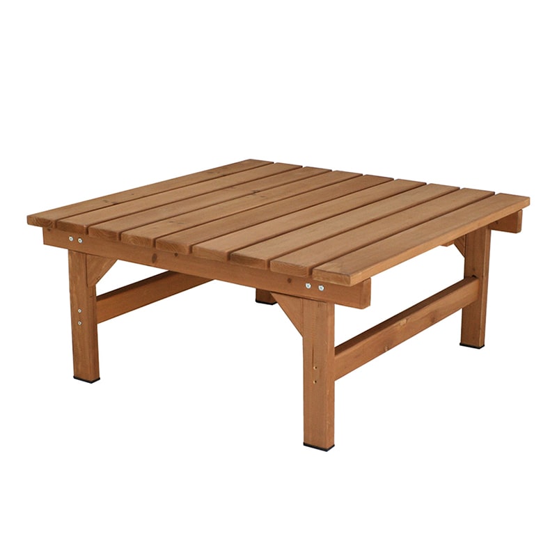 住まいスタイル ユニット縁台ベンチ ひより 87×88 ライトブラウン DE-8788LBR 1台（ご注文単位1台）【直送品】