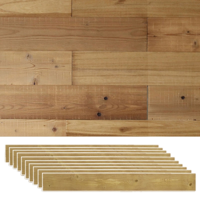 住まいスタイル ソリデコ 壁に貼れる天然木パネル 10枚組 ナチュラルエイジング SLDC-10P-002AGE 1セット（ご注文単位1セット）【直送品】