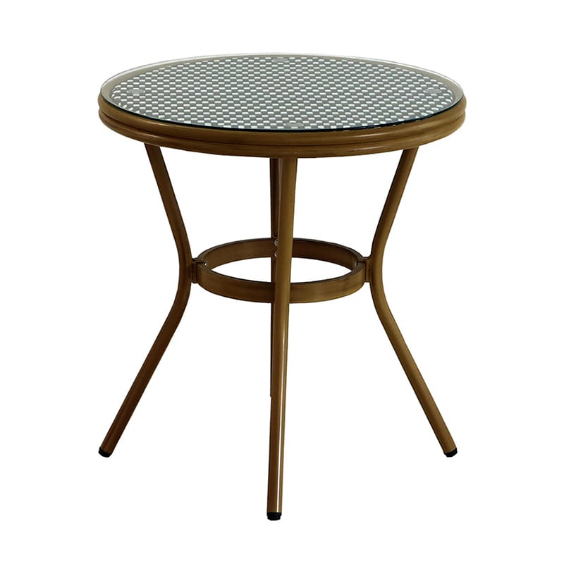 住まいスタイル プレジール ラウンドテーブル ブラック PLS-R70-BLK 1台（ご注文単位1台）【直送品】