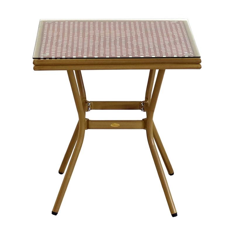 住まいスタイル プレジール スクエアテーブル レッド PLS-S70-RED 1台（ご注文単位1台）【直送品】