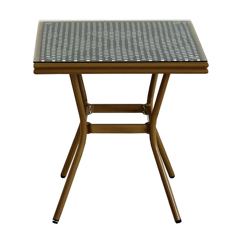 住まいスタイル プレジール スクエアテーブル ブラック PLS-S70-BLK 1台（ご注文単位1台）【直送品】