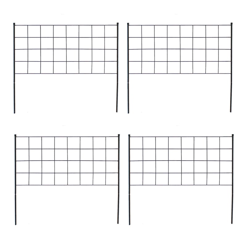 住まいスタイル アイアンフェンス グラフ 高さ75cm ブラック 4枚組 IF-GR021-4P-BLK 1セット（ご注文単位1セット）【直送品】