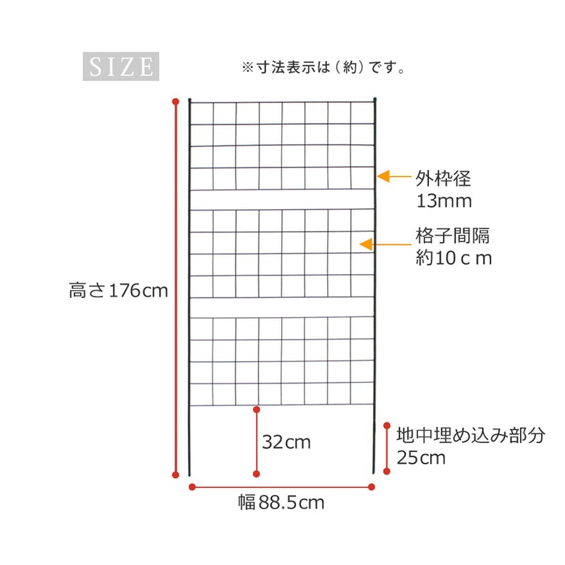 住まいスタイル アイアンフェンス グラフ 高さ176cm ブラック 1枚 IF-GR023-1P-BLK 1枚(ご注文単位1枚)【直送品】