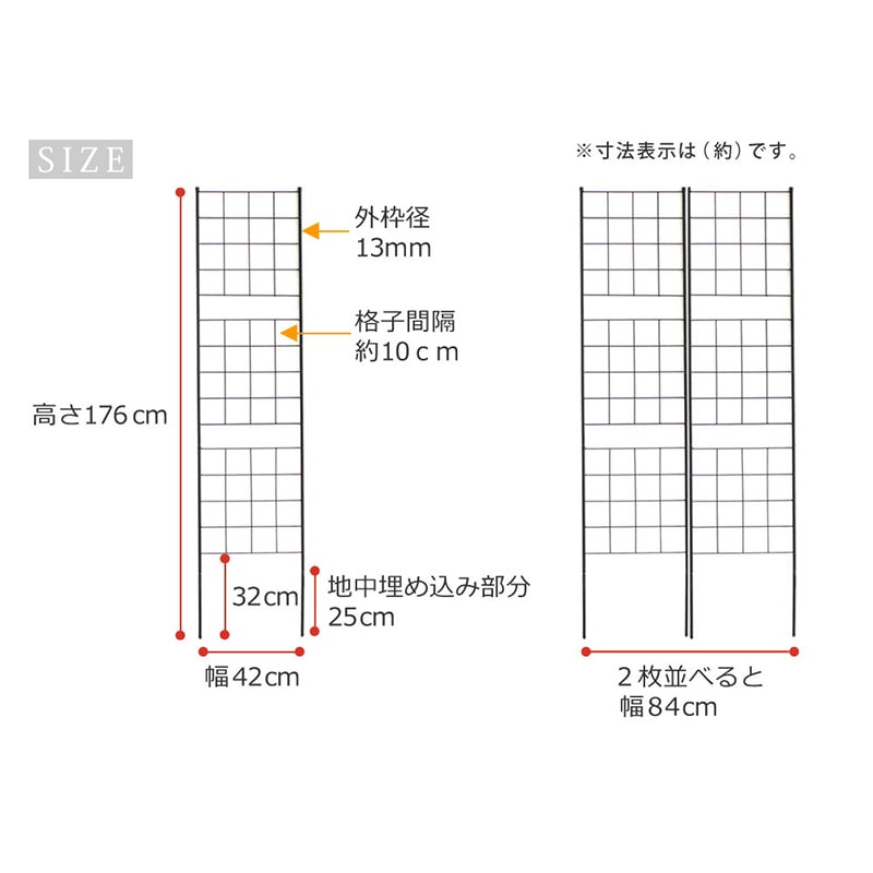 住まいスタイル アイアンフェンス グラフ 高さ176cm スリム ブラック 2枚組 IF-GR025-2P-BLK 1セット（ご注文単位1セット）【直送品】
