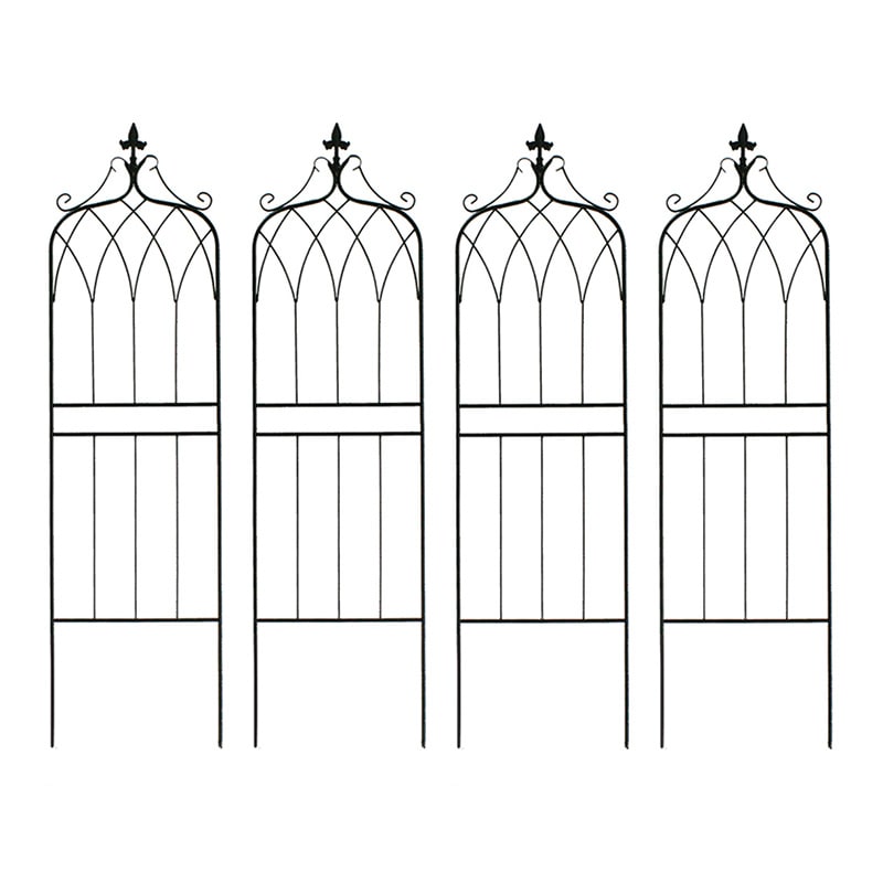 住まいスタイル アイアンフェンス 148 ドレープ 4枚組 ブラック IF-DR028-4P-BLK 1セット（ご注文単位1セット）【直送品】