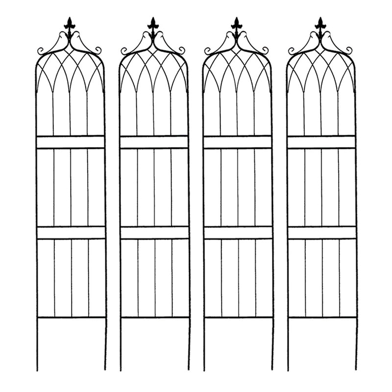 住まいスタイル アイアンフェンス 200 ドレープ 4枚組 ブラック IF-DR029-4P-BLK 1セット（ご注文単位1セット）【直送品】