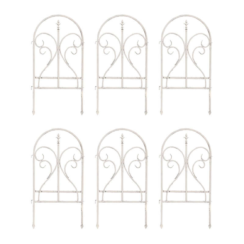 住まいスタイル イージーフェンス フィニアル 6枚組 ホワイト IPN-7029F-6P-WHT 1セット（ご注文単位1セット）【直送品】