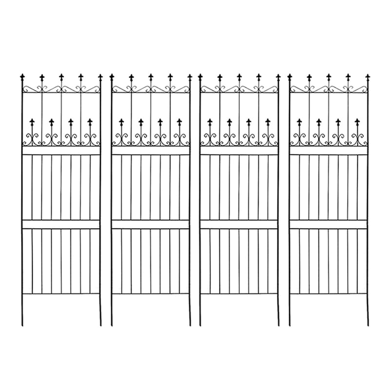 住まいスタイル オールドシャトーフェンス ハイタイプ 220cm ブラック 4枚組 OC001H-4P-BLK 1セット（ご注文単位1セット）【直送品】