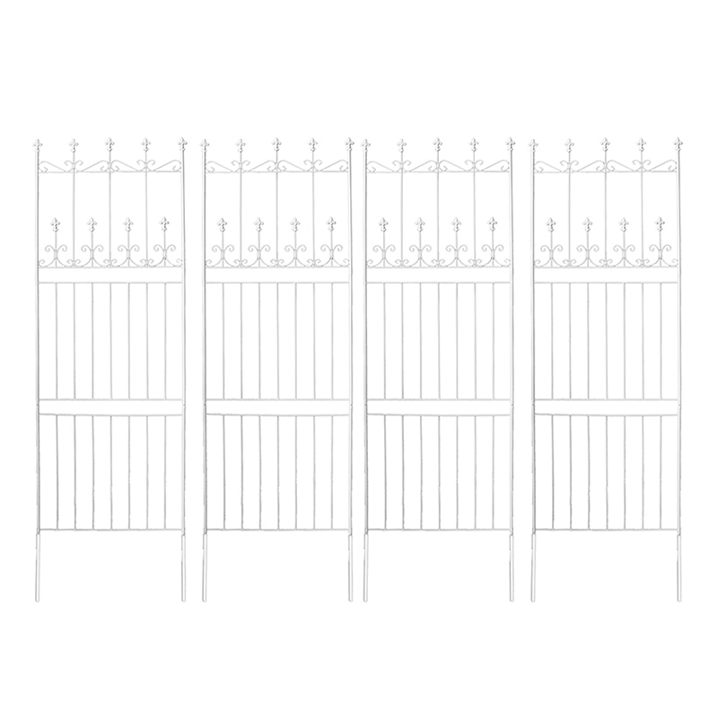 住まいスタイル オールドシャトーフェンス ハイタイプ 220cm ホワイト 4枚組 OC001H-4P-WHT 1セット（ご注文単位1セット）【直送品】