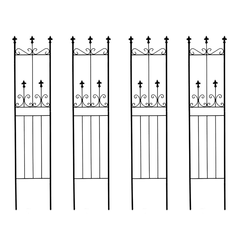 住まいスタイル オールドシャトーフェンス スリムタイプ ブラック 4枚組 OC003SL-4P-BLK 1セット（ご注文単位1セット）【直送品】