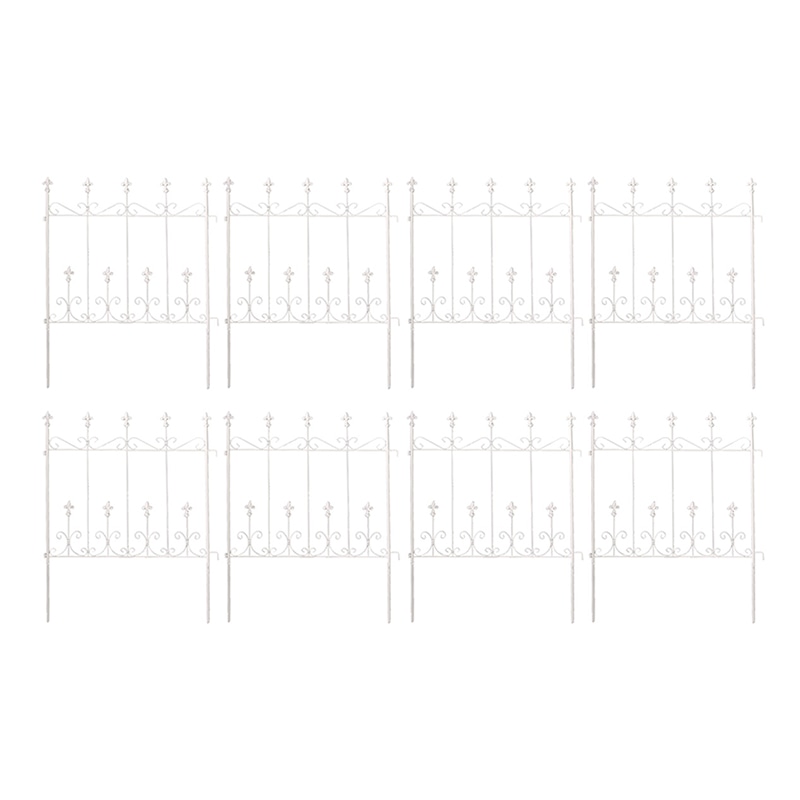 住まいスタイル オールドシャトーフェンス ミニタイプ ホワイト 8枚組 OC004S-8P-WHT 1セット（ご注文単位1セット）【直送品】