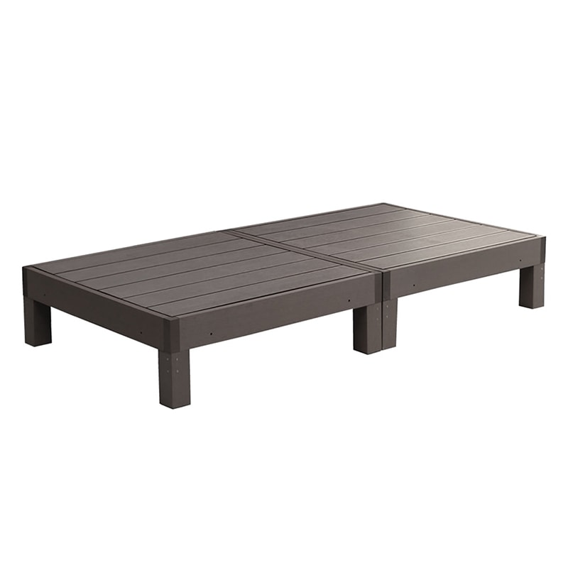 住まいスタイル 人工木ウッドデッキ エコフィール 縁台単品 2台 ダークブラウン PWDE-2P-DBR 1セット（ご注文単位1セット）【直送品】