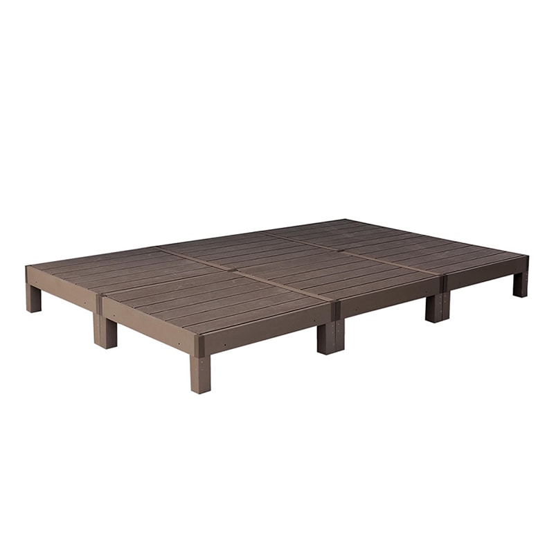 住まいスタイル 人工木ウッドデッキ エコフィール 縁台単品 6台 ダークブラウン PWDE-6P-DBR 1セット（ご注文単位1セット）【直送品】