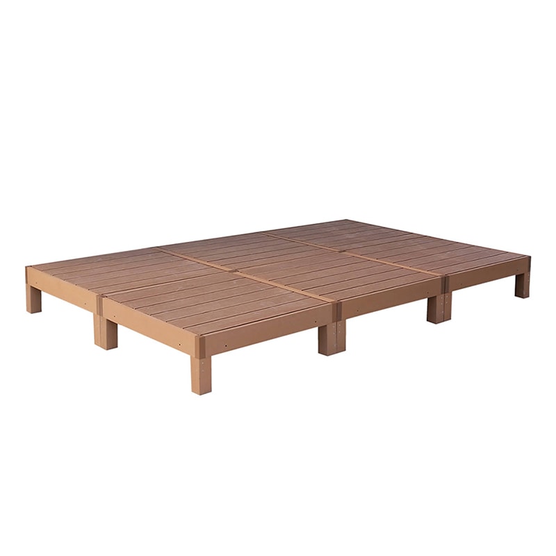 住まいスタイル 人工木ウッドデッキ エコフィール 縁台単品 6台 ライトブラウン PWDE-6P-LBR 1セット（ご注文単位1セット）【直送品】