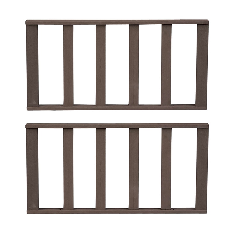 住まいスタイル 人工木ウッドデッキ エコフィール ストレートフェンス 2枚 ダークブラウン PWDE-ST-2P-DBR 1セット（ご注文単位1セット）【直送品】
