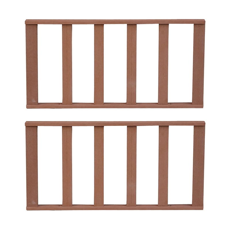 住まいスタイル 人工木ウッドデッキ エコフィール ストレートフェンス 2枚 ライトブラウン PWDE-ST-2P-LBR 1セット（ご注文単位1セット）【直送品】