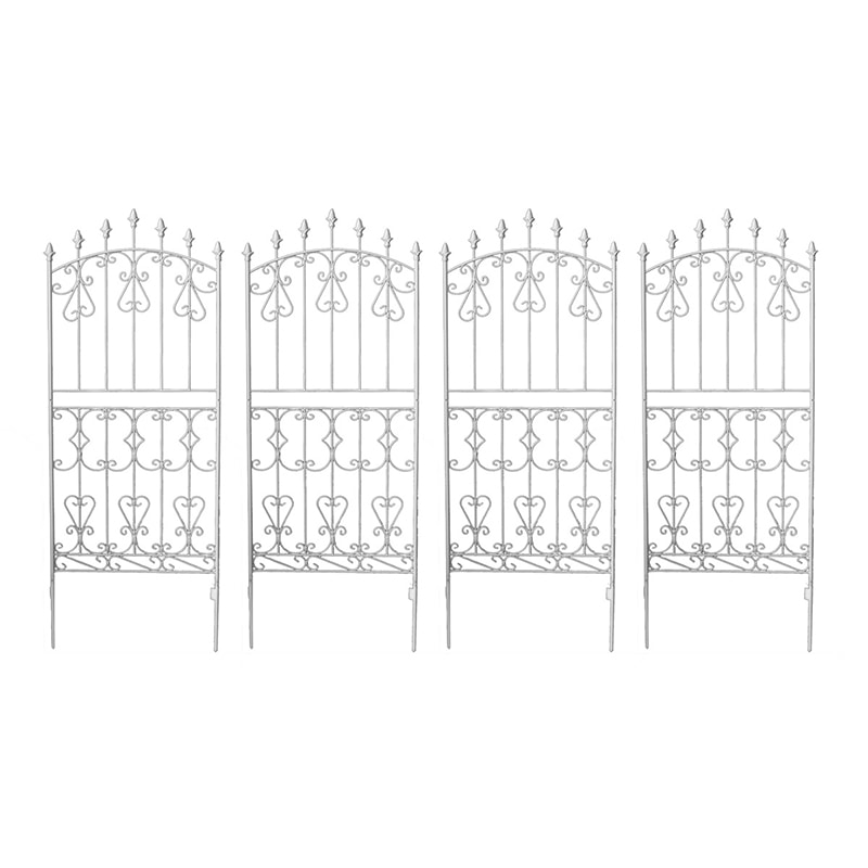住まいスタイル アイアンローズフェンス150 ロータイプ 4枚組 ホワイト RS012L-4P-WHT 1セット（ご注文単位1セット）【直送品】